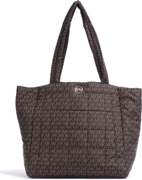 michael kors lilah|Lilah Large Logo Quilted Recycled Polyester Tote Bag .